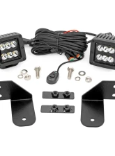 Rough Country Rear Facing 2" | 3" LED Kit Black Series w/Spot Beam Polaris 2013-2022                                     - 93143 - Image 6