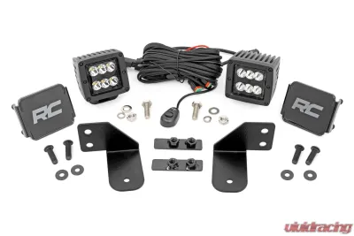 Rough Country Rear Facing 2" | 3" LED Kit Black Series w/Spot Beam Polaris 2013-2022 - 93143