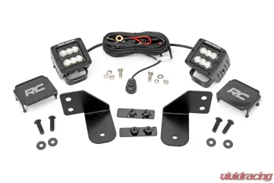 Rough Country Rear Facing 2" | 3" LED Kit Black Series w/Flood Beam Polaris 2013-2022 - 93145