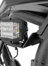 Rough Country LED Light Kit Rear Mount 2" Black Pair Flood Kawasaki Teryx 4 1000 | Teryx4 800                                     - 94007 - Image 3