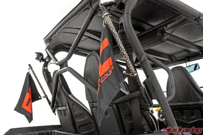 Rough Country Whip Mount Cage 4' Multl-Color LED Whip Pair Kawasaki Teryx4 800 - 94011