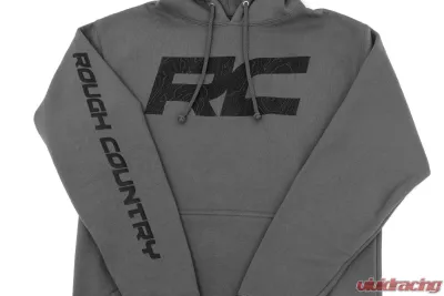 Rough Country Hoodie RC Topographical Sleeve Charcoal XL - 94094XL