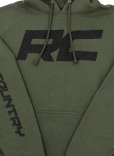 Rough Country Hoodie RC Topographical Sleeve Army Green SM                                     - 94096SM - Image 3
