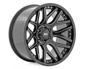 Rough Country 95 Series Wheel Gloss Black | Machined 20X10 5X4.5 Dodge Chevy Silverado GMC Sierra 2WD | 4WD 2011-2022