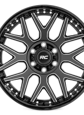 Rough Country 95 Series Wheel Gloss Black | Machined 20X10 8X170 Ford Excursion F-250 Super Duty F-350 Super Duty 1999-2022                                     - 95201011M - Image 2