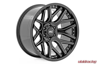 Rough Country 95 Series Wheel Gloss Black | Machined 20X10 6X135 Ford F-150 Tremor F-150 2WD | 4WD 2004-2022 - 95201017M