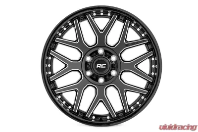 Rough Country 95 Series Wheel Gloss Black | Machined 20X10 6X135 Ford F-150 Tremor F-150 2WD | 4WD 2004-2022 - 95201017M