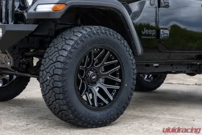 Rough Country 95 Series Wheel Gloss Black | Machined 20X10 6X135 Jeep 2007-2022 - 95201018M