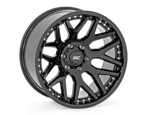 Rough Country 95 Series Wheel One-Piece Gloss Black 20x10 6x5.5 -18mm