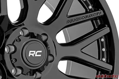 Rough Country 95 Series Wheel One-Piece Gloss Black 20x10 6x5.5 -18mm - 95201812