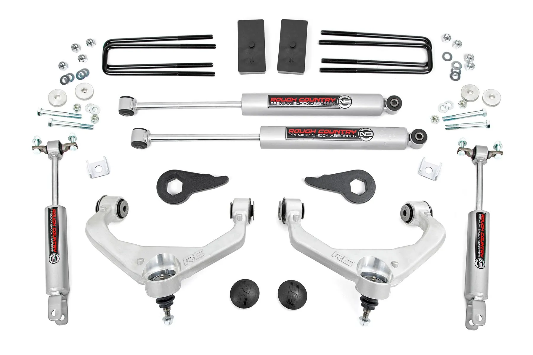 Rough Country 3.5" Lift Kit w/Premium N3 Chevy Silverado 2500 HD 3500 HD GMC Sierra 2500 HD 3500 HD 2WD | 4WD 2011-2019 - 95920