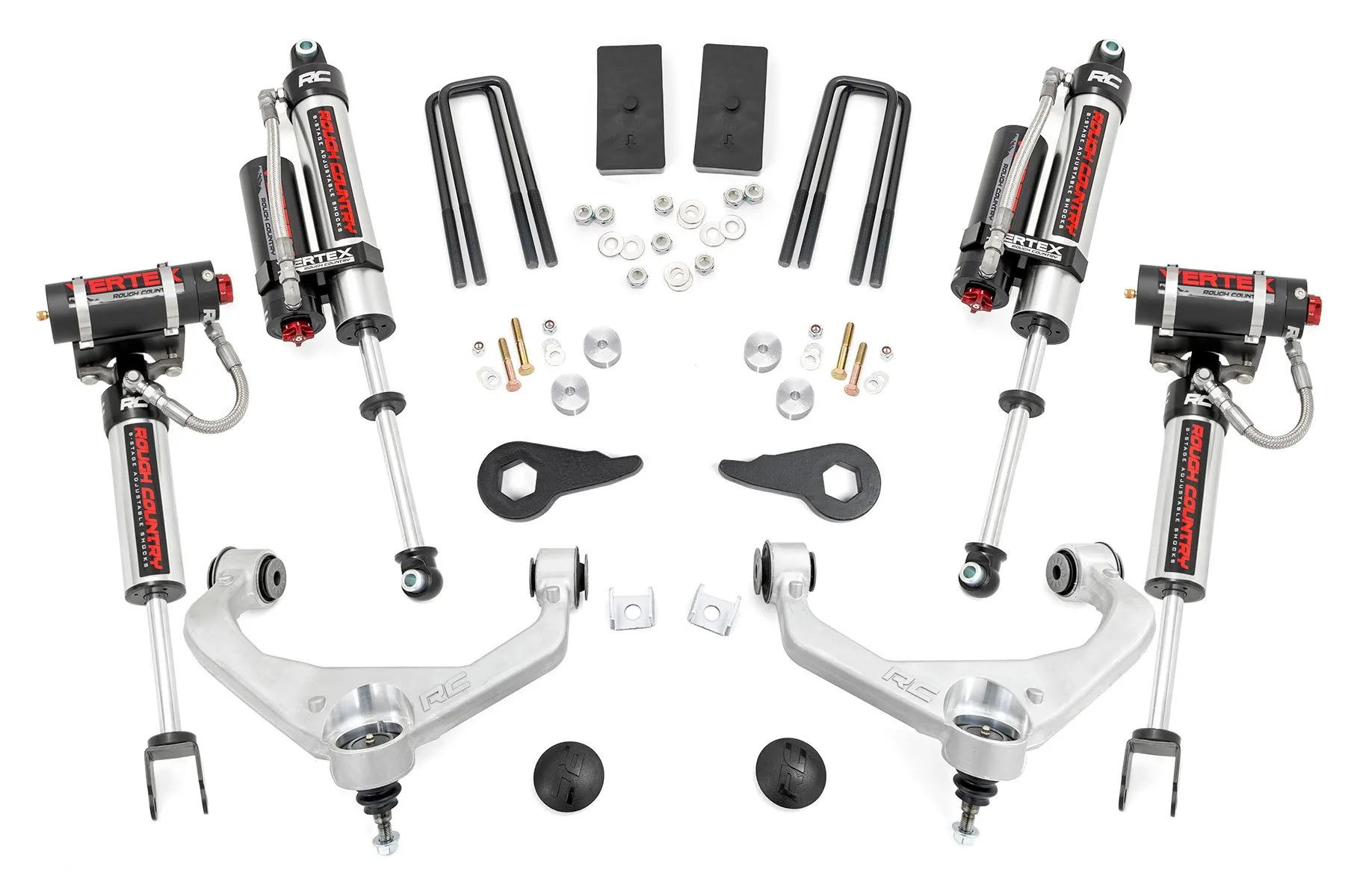 Rough Country 3.5" Lift Kit Vertex Reservoir without Factory Rear Overload Springs Chevy Silverado 2500 HD 3500 HD GMC Sierra 2500 HD Sierra 3500 HD 2WD | 4WD 2011-2019 - 95950