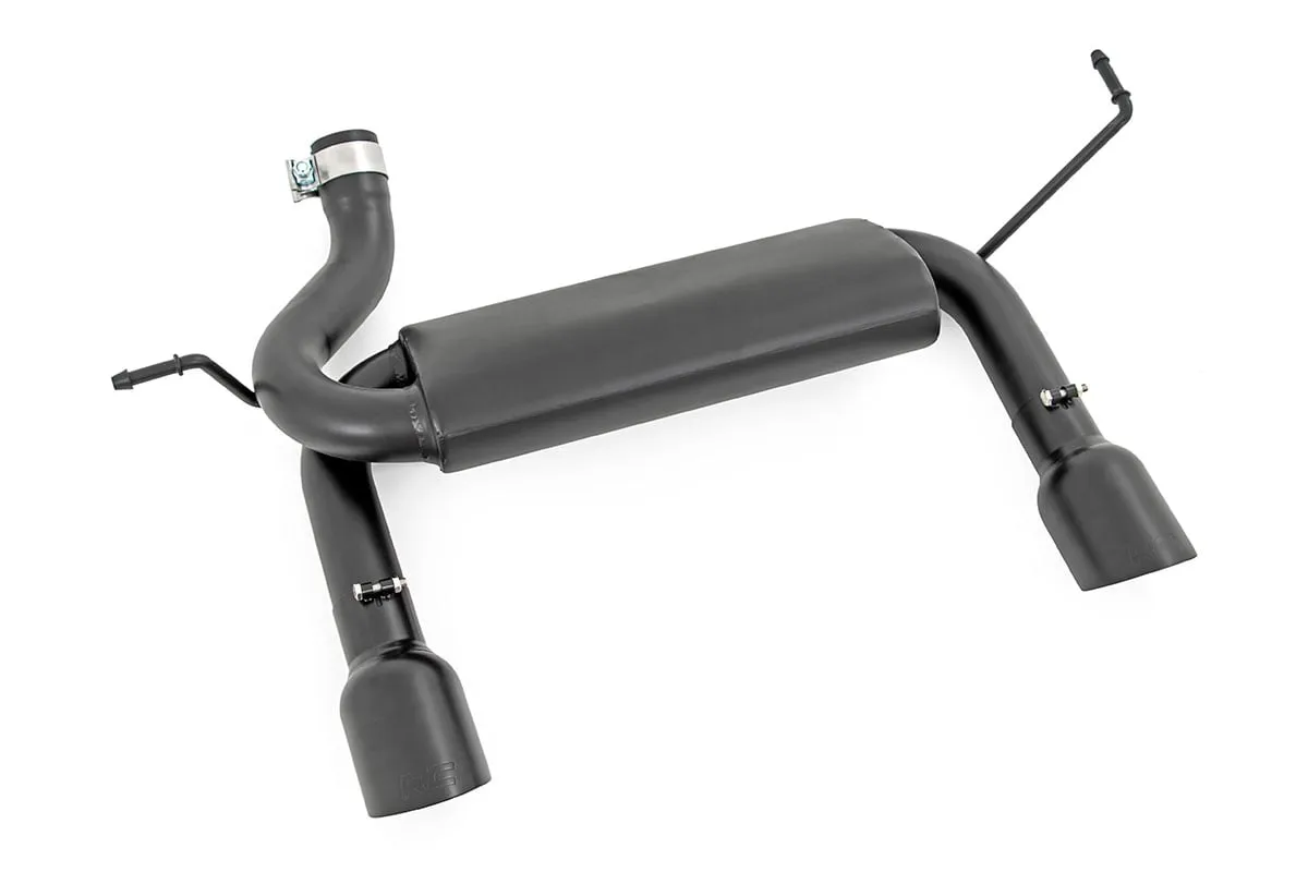 Rough Country Dual Outlet Performance Exhaust - Black 07-18 Wrangler JK Jeep Wrangler 2007-2018 - 96002A