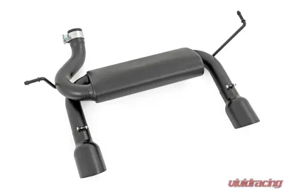 Rough Country Performance Exhaust Dual Outlet for Jeep Wrangler 2007-2018, 2.5" Stainless Steel, Matte Black - 96002A