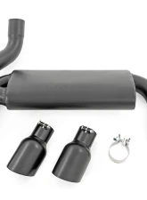 Rough Country Performance Exhaust Dual Outlet for Jeep Wrangler 2007-2018, 2.5" Stainless Steel, Matte Black                                     - 96002A - Image 2