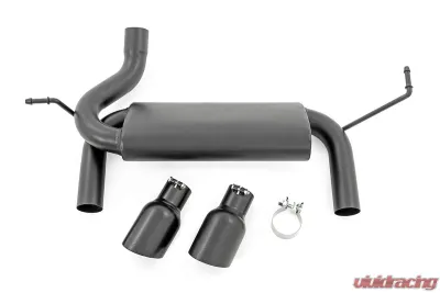 Rough Country Performance Exhaust Dual Outlet for Jeep Wrangler 2007-2018, 2.5" Stainless Steel, Matte Black - 96002A