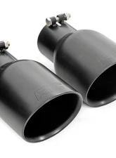 Rough Country Performance Exhaust Dual Outlet for Jeep Wrangler 2007-2018, 2.5" Stainless Steel, Matte Black                                     - 96002A - Image 3