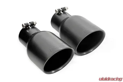 Rough Country Performance Exhaust Dual Outlet for Jeep Wrangler 2007-2018, 2.5" Stainless Steel, Matte Black - 96002A
