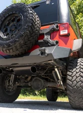 Rough Country Performance Exhaust Dual Outlet for Jeep Wrangler 2007-2018, 2.5" Stainless Steel, Matte Black                                     - 96002A - Image 4