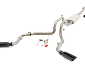 Rough Country Dual Catback Exhaust System w/Black Tips 15-20 F-150 Ford