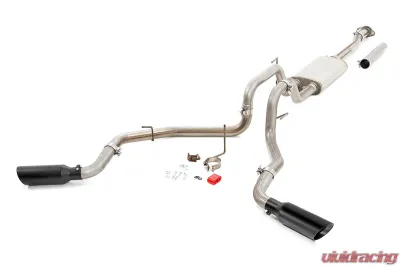 Rough Country Dual Catback Exhaust System w/Black Tips 15-20 F-150 Ford - 96006