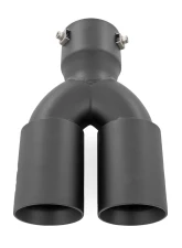 Rough Country Exhaust Tip Black with Red RC Logo, 2.5" Pipe, Dual Outlet, 304 Stainless Steel                                     - 96050 - Image 4