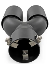 Rough Country Exhaust Tip Black with Red RC Logo, 2.5" Pipe, Dual Outlet, 304 Stainless Steel                                     - 96050 - Image 5