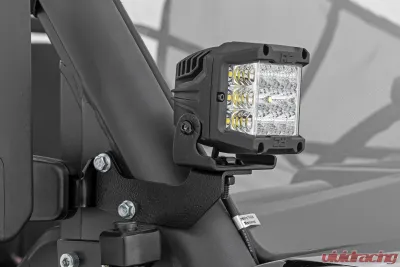 Rough Country LED Light Kit Cage Mount 2" Chrome Pair for CFMOTO UFORCE 1000 (2021-2022) - 96106