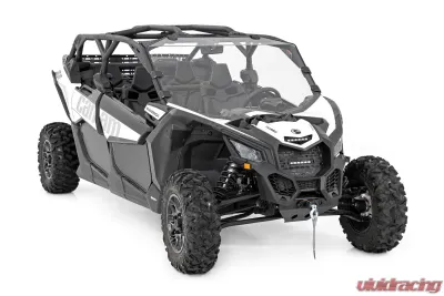 Rough Country Winch Mount for Can-Am Maverick X3 Max 2017-2024, 1/4" Steel, Black Finish - 97028