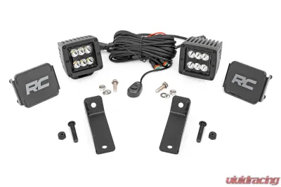 Rough Country LED Light Kit Rear Mount 2" Black Pair Flood Can-Am Maverick Sport 1000R - 97082