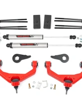 Rough Country 3.5 Inch Knuckle Lift Kit V2 w/ Overloads                                     - 97670RED - Image 6