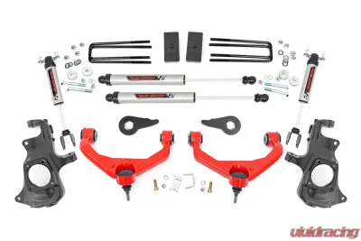 Rough Country 3.5 Inch Knuckle Lift Kit V2 w/ Overloads - 97670RED