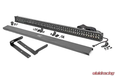 Rough Country 50" LED Light Bar Kit Dual Row Black Series w/Amber DRL Kubota 2014-2022 - 98004