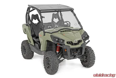 Rough Country Vented Full Windshield for Can-Am Commander 2011-2020, Scratch Resistant - 98212030