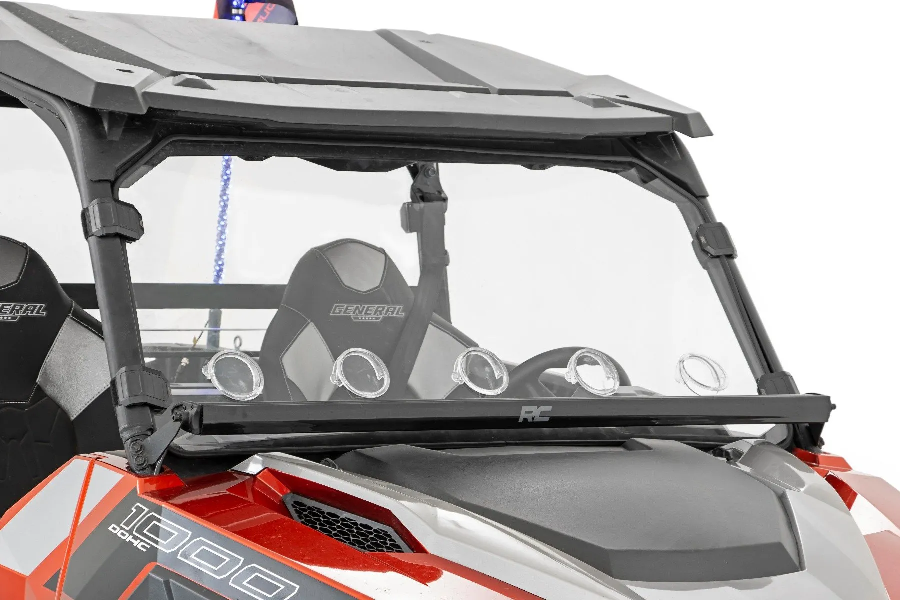 Rough Country Scratch Resistant Vented Full Windshield Polaris General 2016-2021 - 98262010