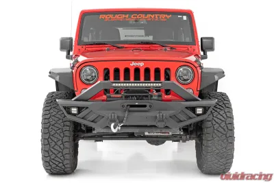 Rough Country High Clearance LED Flat Fender Flares Kit for Jeep Wrangler JK 2007-2018 - 99037