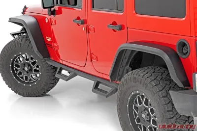 Rough Country High Clearance LED Flat Fender Flares Kit for Jeep Wrangler JK 2007-2018 - 99037