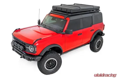 Rough Country Hard Shell Roof Top Tent Low-Profile Aluminum Shell Rack Mount - 99077
