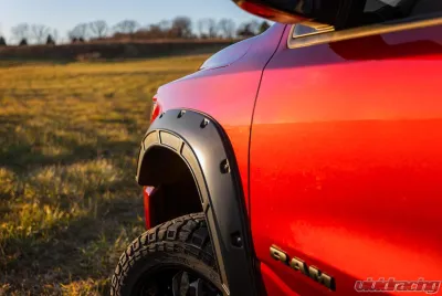 Rough Country Fender Flares Defender JSC Billet Silver Ram 1500 2WD | 4WD 2019-2024 - A-D10914-JSC