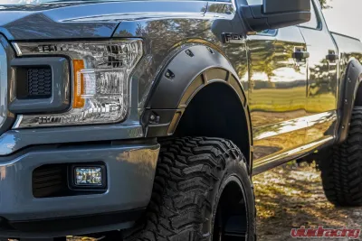 Rough Country Fender Flares Defender D1 Stone Gray Ford F-150 2WD | 4WD 2015-2020 - A-F11811-D1