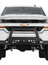 Rough Country Black Bull Bar for Chevrolet Silverado 1500 2007-2019, 3-Inch Diameter Tubing                                     - B-C2071 - Image 3