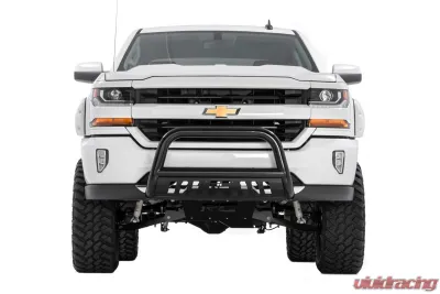 Rough Country Black Bull Bar for Chevrolet Silverado 1500 2007-2019, 3-Inch Diameter Tubing - B-C2071