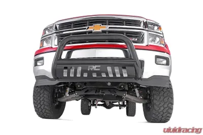 Rough Country Black Bull Bar for Chevrolet Silverado 1500 2007-2019, 3-Inch Diameter Tubing - B-C2071