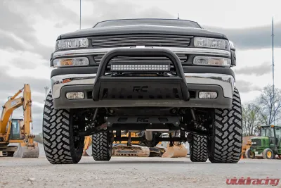 Rough Country Black Bull Bar for Chevy Silverado 1500 1999-2007, 3-Inch Tubing, Easy Install - B-C2991