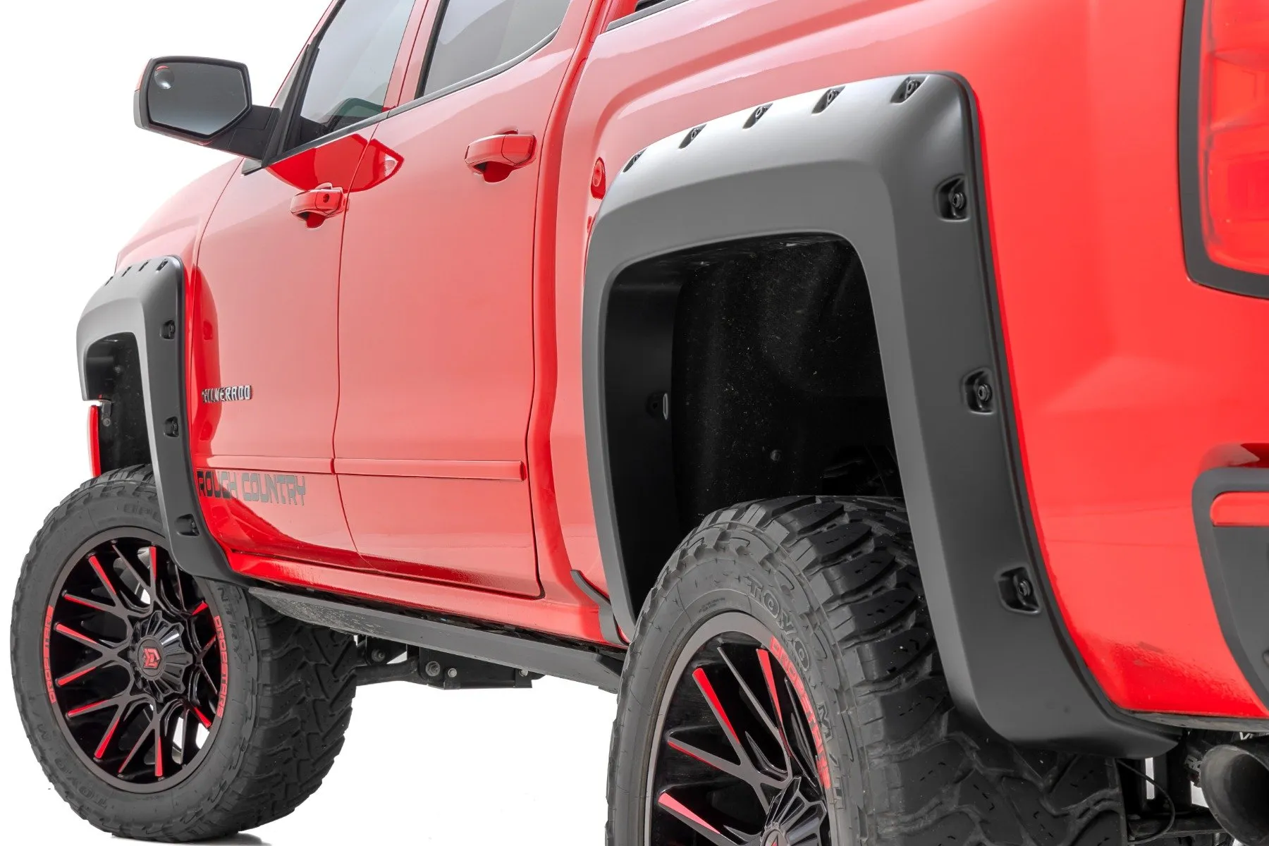 Rough Country Pocket Fender Flares 6'7 inch & 8' Bed GPA Graphite - F-C11412B-GPA