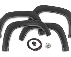 Rough Country Pocket Fender Flares for 2023-2024 Chevrolet Colorado, Summit White, UV Protected