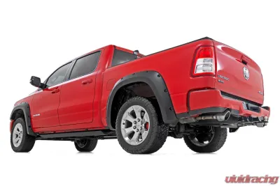 Rough Country Pocket Fender Flares for Ram 1500 2019-2024, Black Forest Green, UV Protected - F-D10914A-PGZ