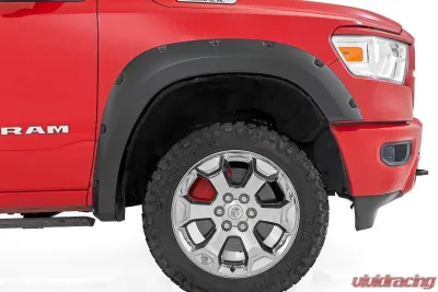 Rough Country Pocket Fender Flares for Ram 1500 2019-2024, Black Forest Green, UV Protected - F-D10914A-PGZ