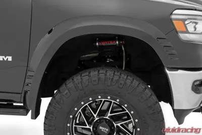 Rough Country Fender Flares SF1 for Ram 1500 2019-2024, Deep Red, Durable ABS Material - F-D319201-PRD
