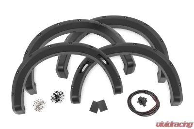Rough Country Pocket Fender Flares for 2024 Ford Ranger, 1.75" Flare Height, Tri-Blend ABS - F-F12401